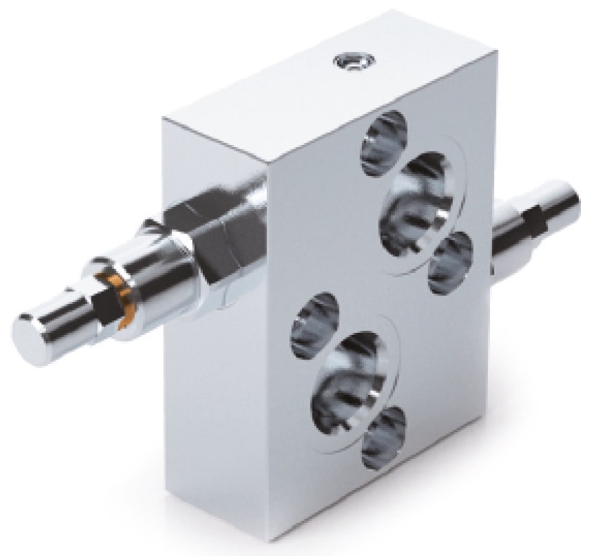 Dual Cross Line Relief Valves Flangeable On Danfoss Motors OMT